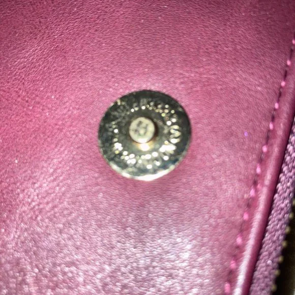 🔥HP🔥 AMETHYST CLUTCH BAG/  EMBROIDERED GEOMETRIC DETAIL & GOLD CHAIN STRAP - Picture 6 of 8